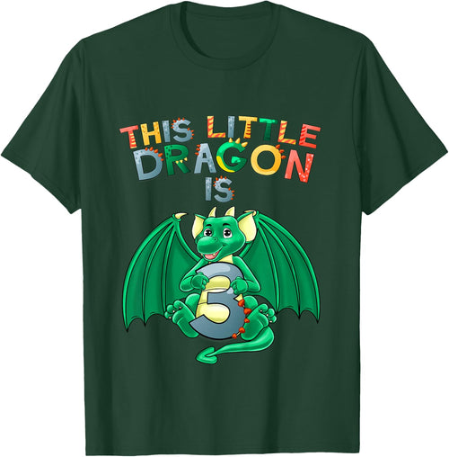 Kids This Little Dragon Is 3 Dragon 3rd Birthday 3 Year Old Boy