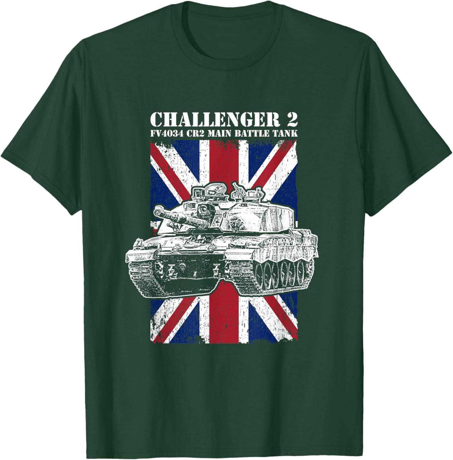 Challenger 2 Tank British MBT T-Shirt - T-Shirt | Forest