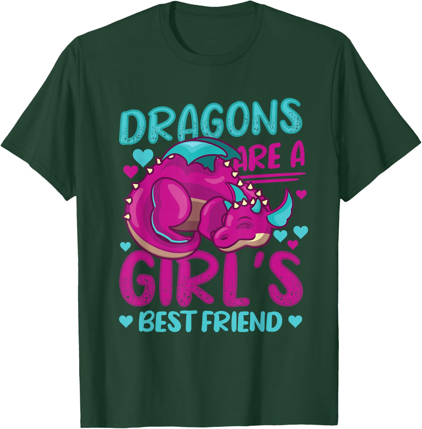 Dragons Are A Girl's Best Friend Dragon Girl T-Shirt - T-Shirt | Forest