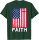 Patriotic Christian Faith Love Jesus American Flag Cross T-Shirt - T-Shirt | Forest
