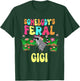 Somebody's Feral Gigi Cute Raccoon Bow Tie Flowers Animal T-Shirt - T-Shirt | Forest