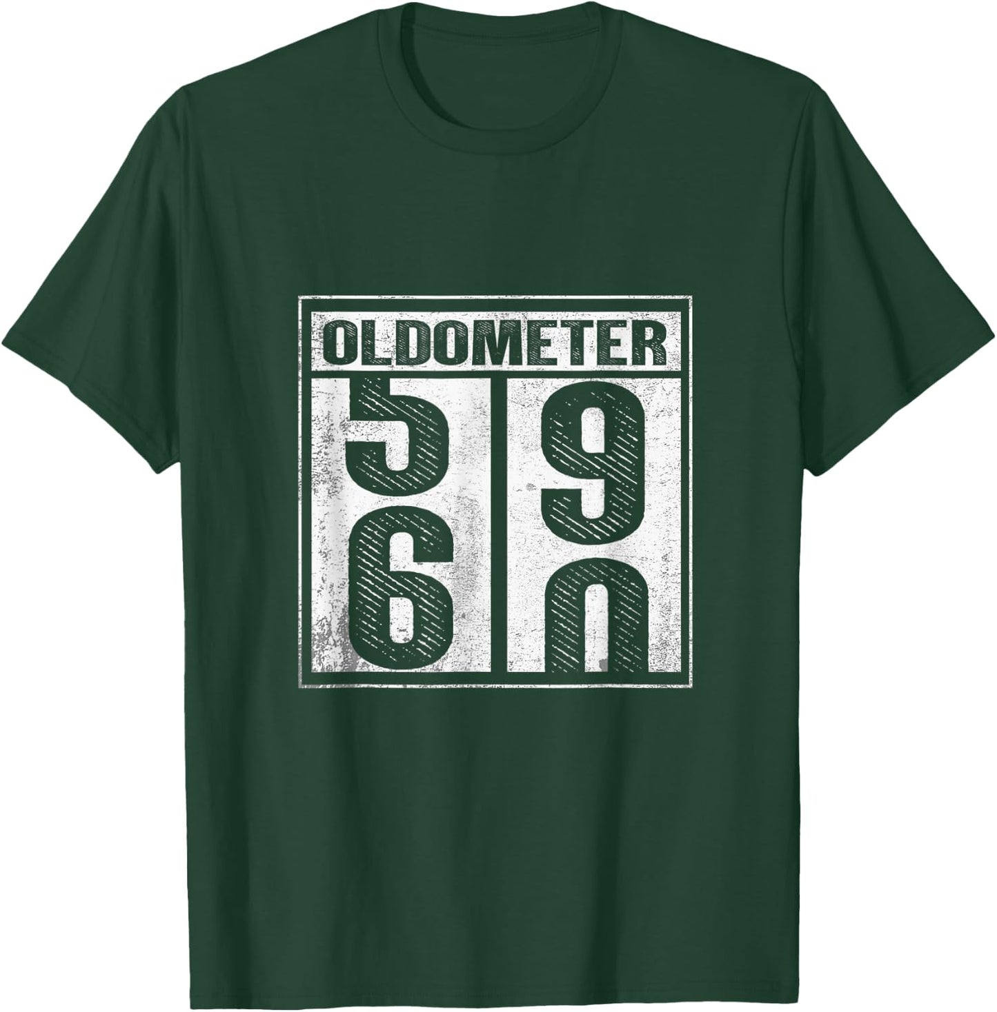 60th Birthday Funny Gift Men Women Oldometer 59 60 T-Shirt - T-Shirt | Forest