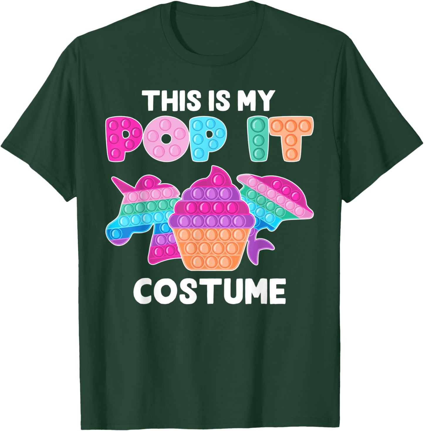 This is my Pop it Costume Funny Pop Fidget Toys Unicorn T-Shirt - T-Shirt | Forest