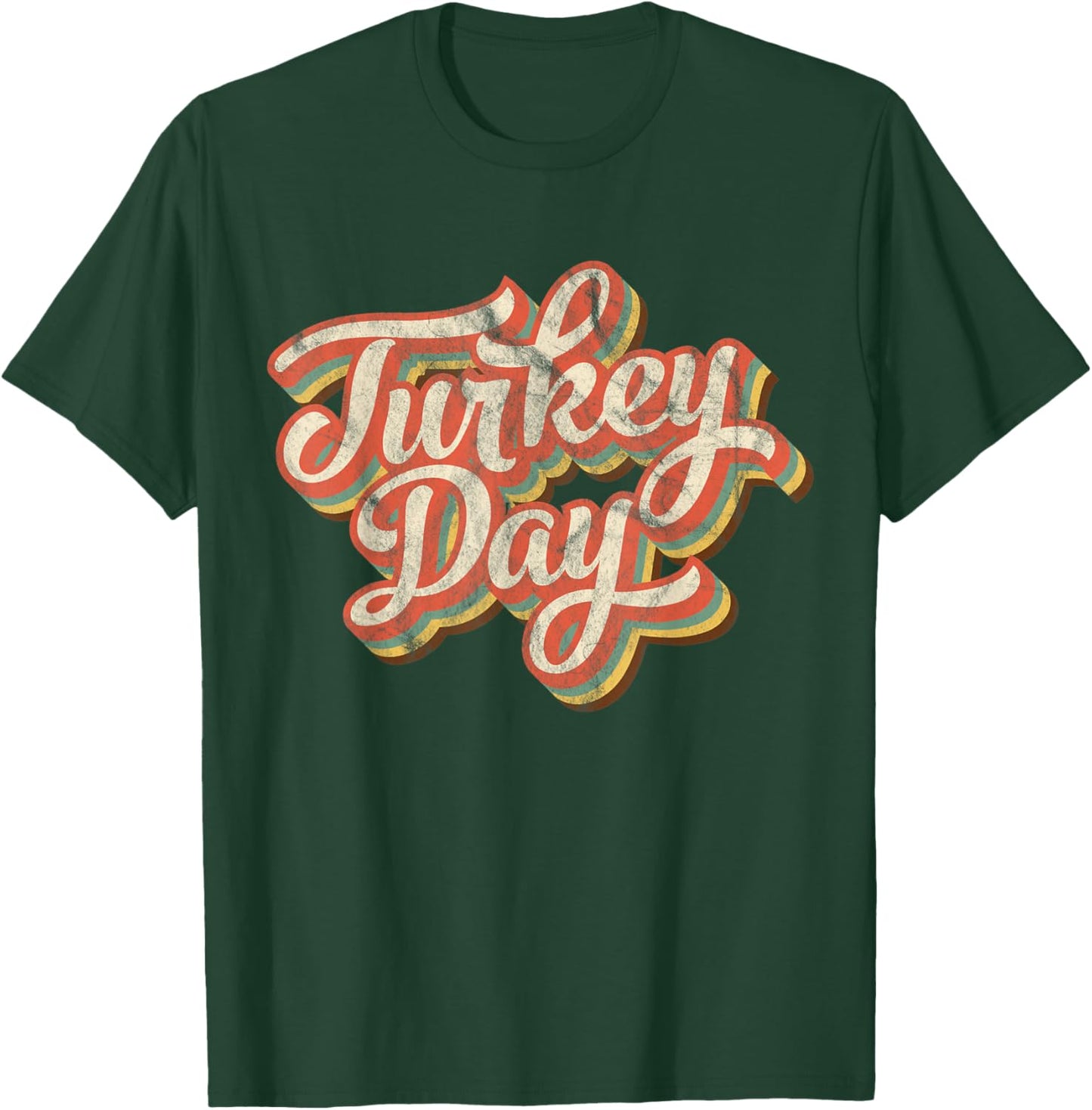 Vintage Thanksgiving Gift Turkey Leg Day Costume Piligrim T-Shirt - T-Shirt | Forest
