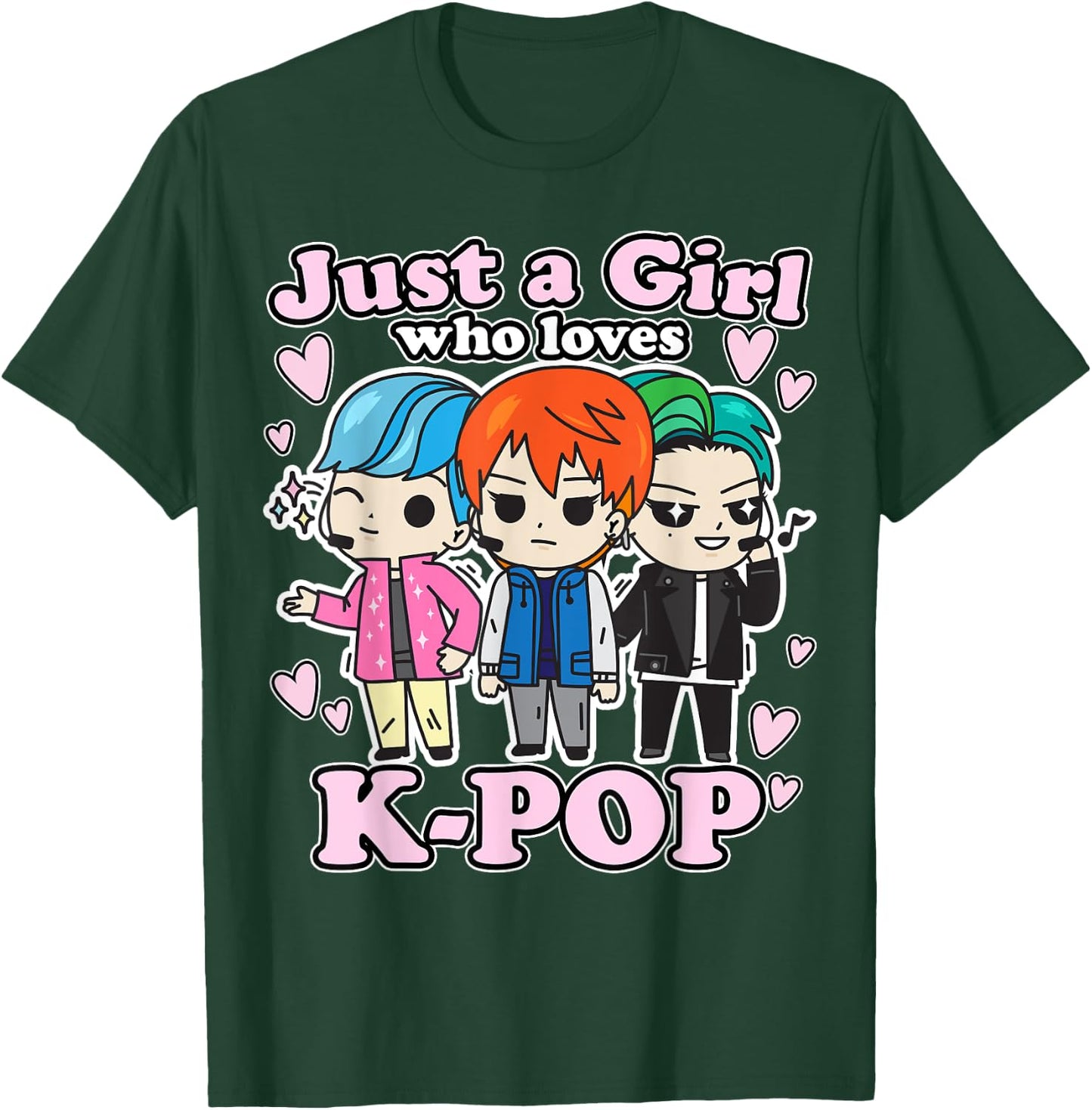 K-Pop Just A Girl Who Loves K-Pop Korean Pop Band T-Shirt - T-Shirt | Forest