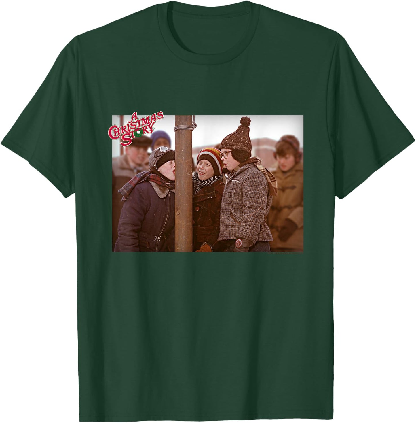 A Christmas Story Triple Dog Dare Photo Holiday Men Women T-Shirt - T-Shirt | Forest