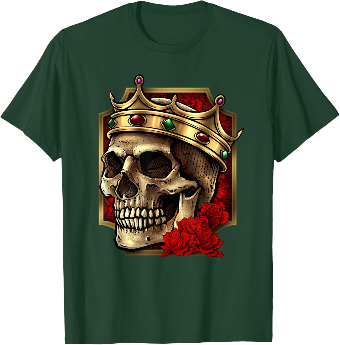 Skull With Crown On Its Head - King Of The Internet T-Shirt - T-Shirt | Forest