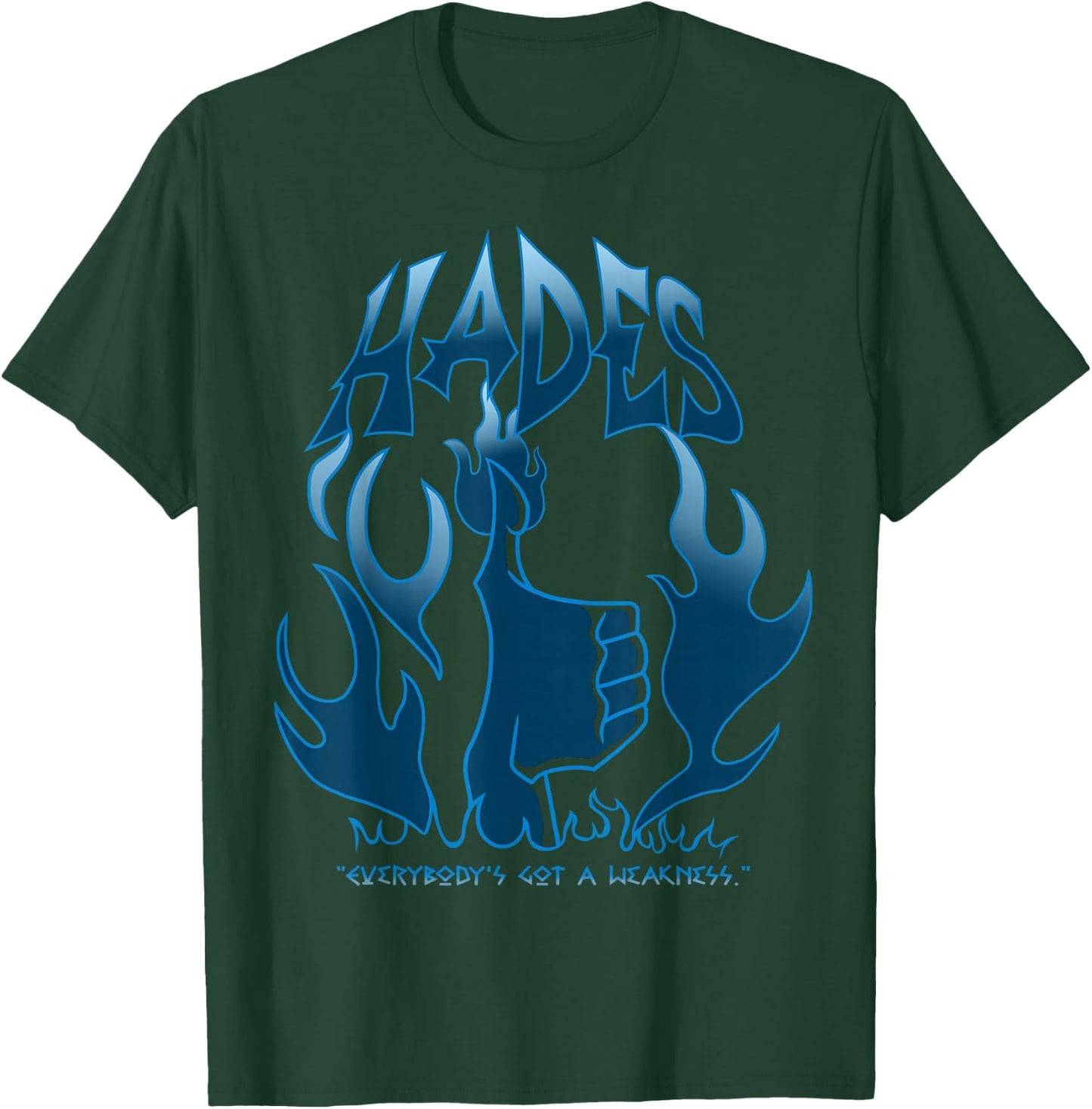 Disney Villains Hades Everybody's Got A Weakness Blue Flame Small T-Shirt - T-Shirt | Forest
