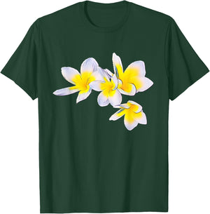 Plumeria Design T-Shirt - T-Shirt | Forest