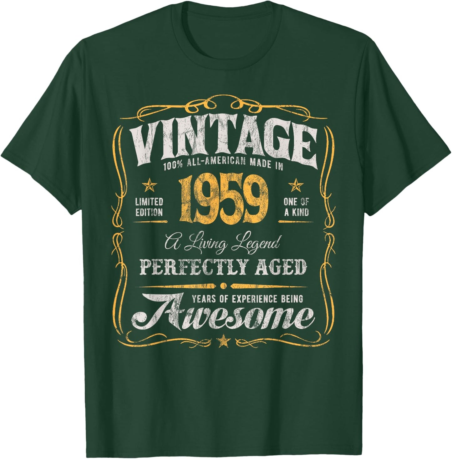 Classic 66th Birthday Original Made In 1959 Vintage T-Shirt - T-Shirt | Forest