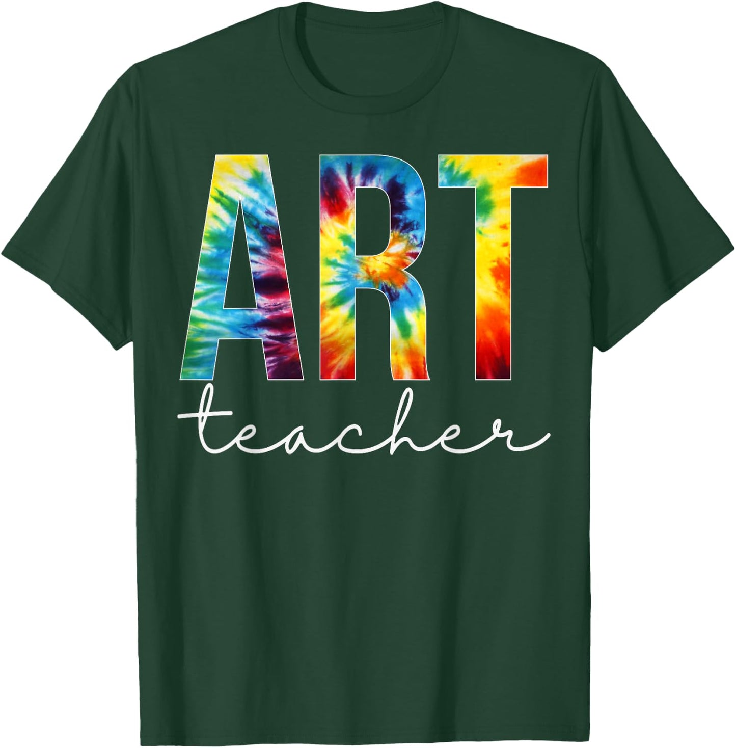 Art Teacher Tie Dye Appreciation Day Hello Back To School Men Women T-Shirt - T-Shirt | Forest