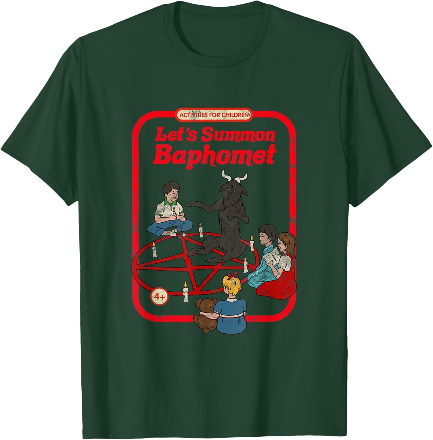 Let's Summon Baphomet Vintage Childgame Horror Goth Punk T-Shirt - T-Shirt | Forest