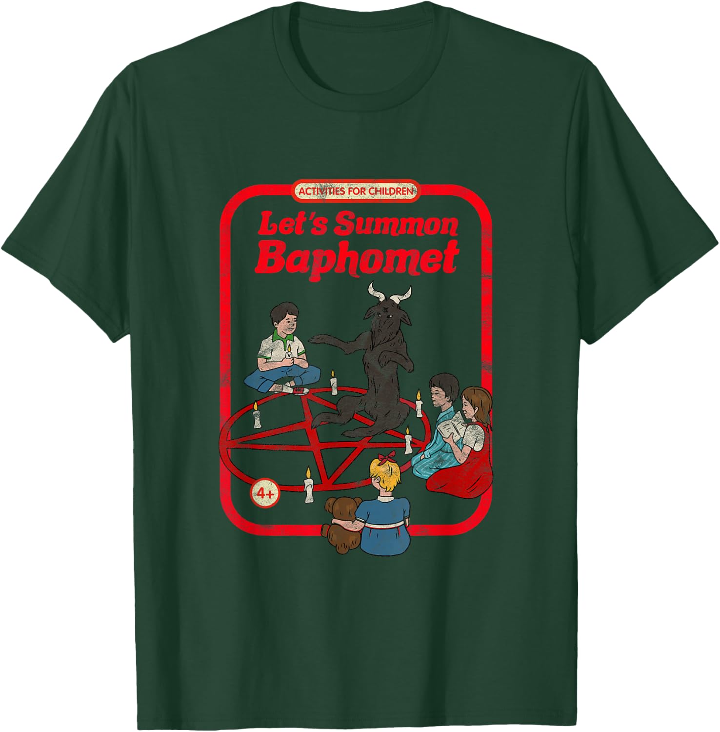 Let's Summon Baphomet Vintage Childgame Horror Goth Punk T-Shirt - T-Shirt | Forest
