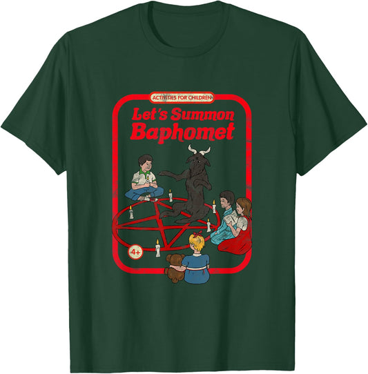 Let's Summon Baphomet Vintage Childgame Horror Goth Punk T-Shirt - T-Shirt | Forest