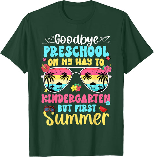 Good Bye Preschool On My Way to Kindergarten Kid Student T-Shirt - T-Shirt | Forest