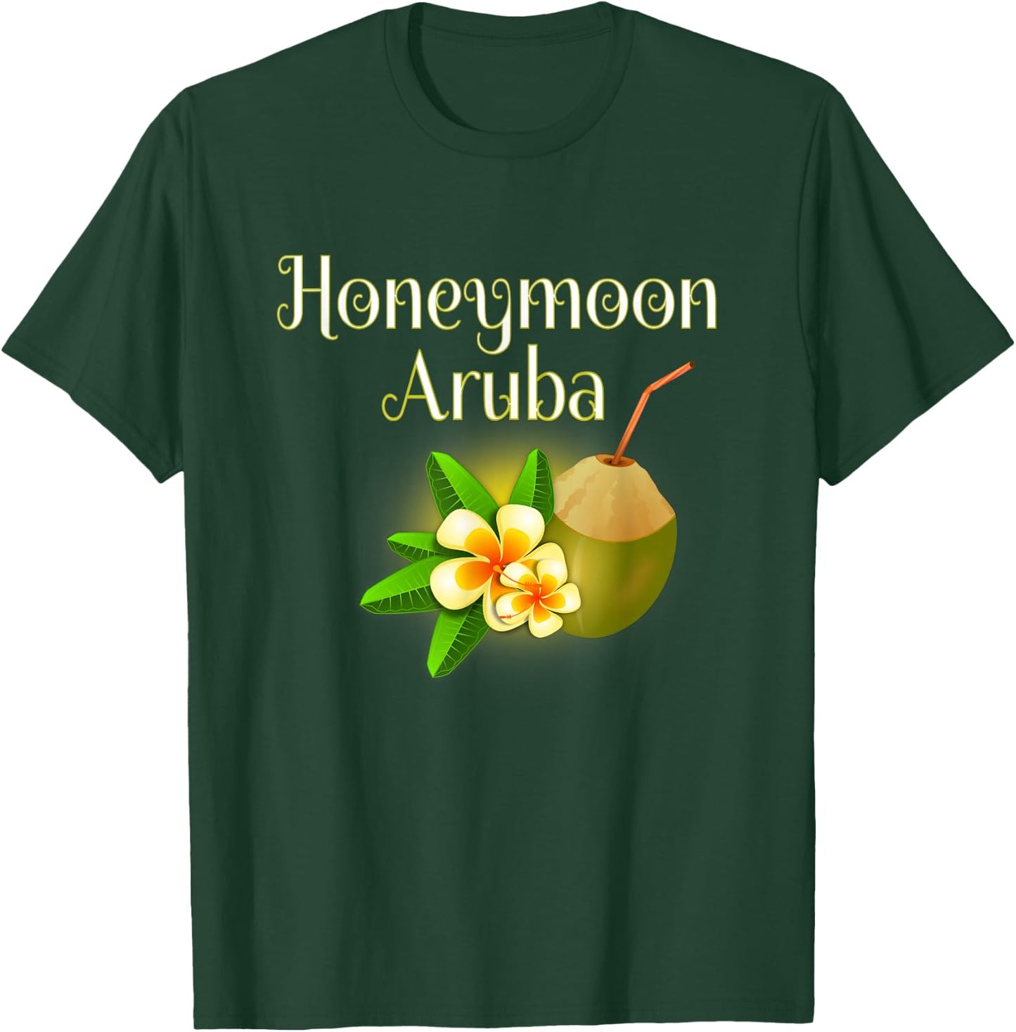 Honeymoon in Aruba Shirt for couples, Wedding Gift T-Shirt - T-Shirt | Forest