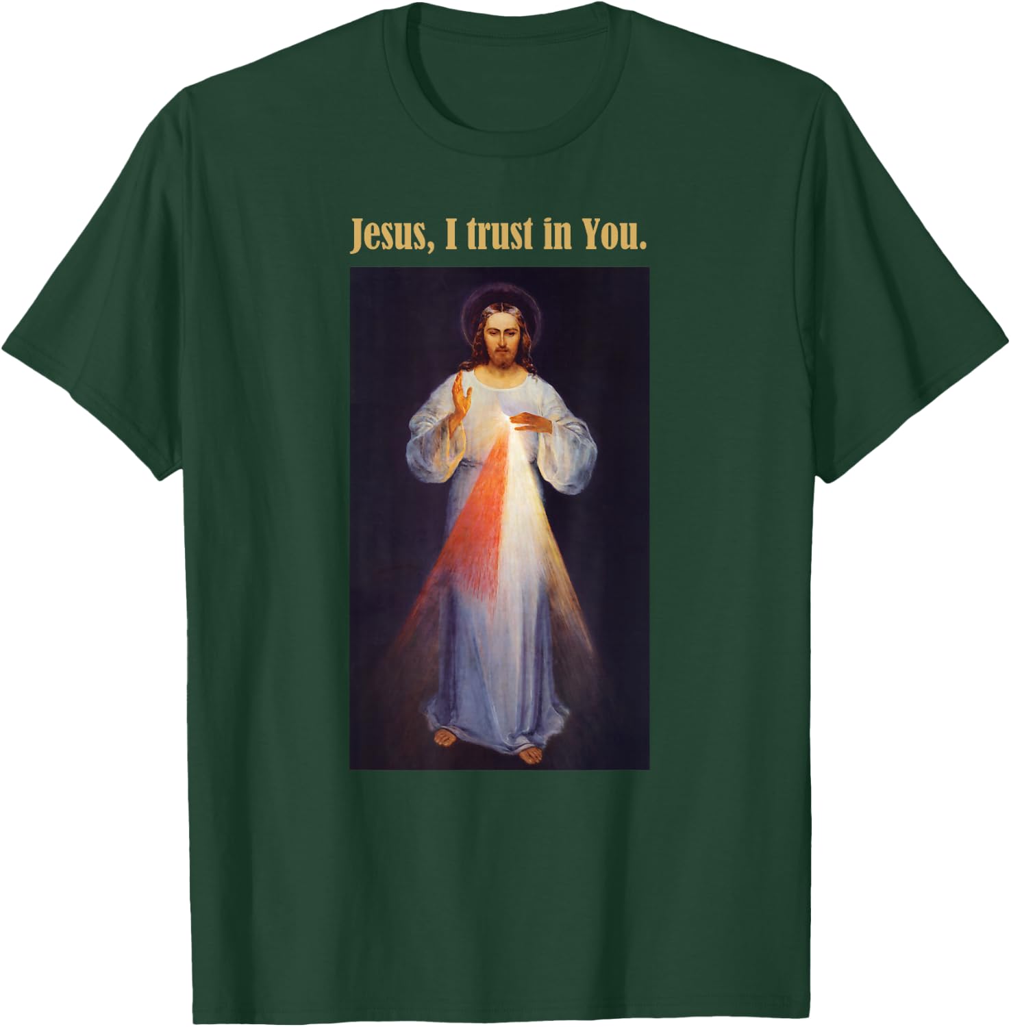 Jesus I trust in You Divine Mercy Shirt T-Shirt - T-Shirt | Forest