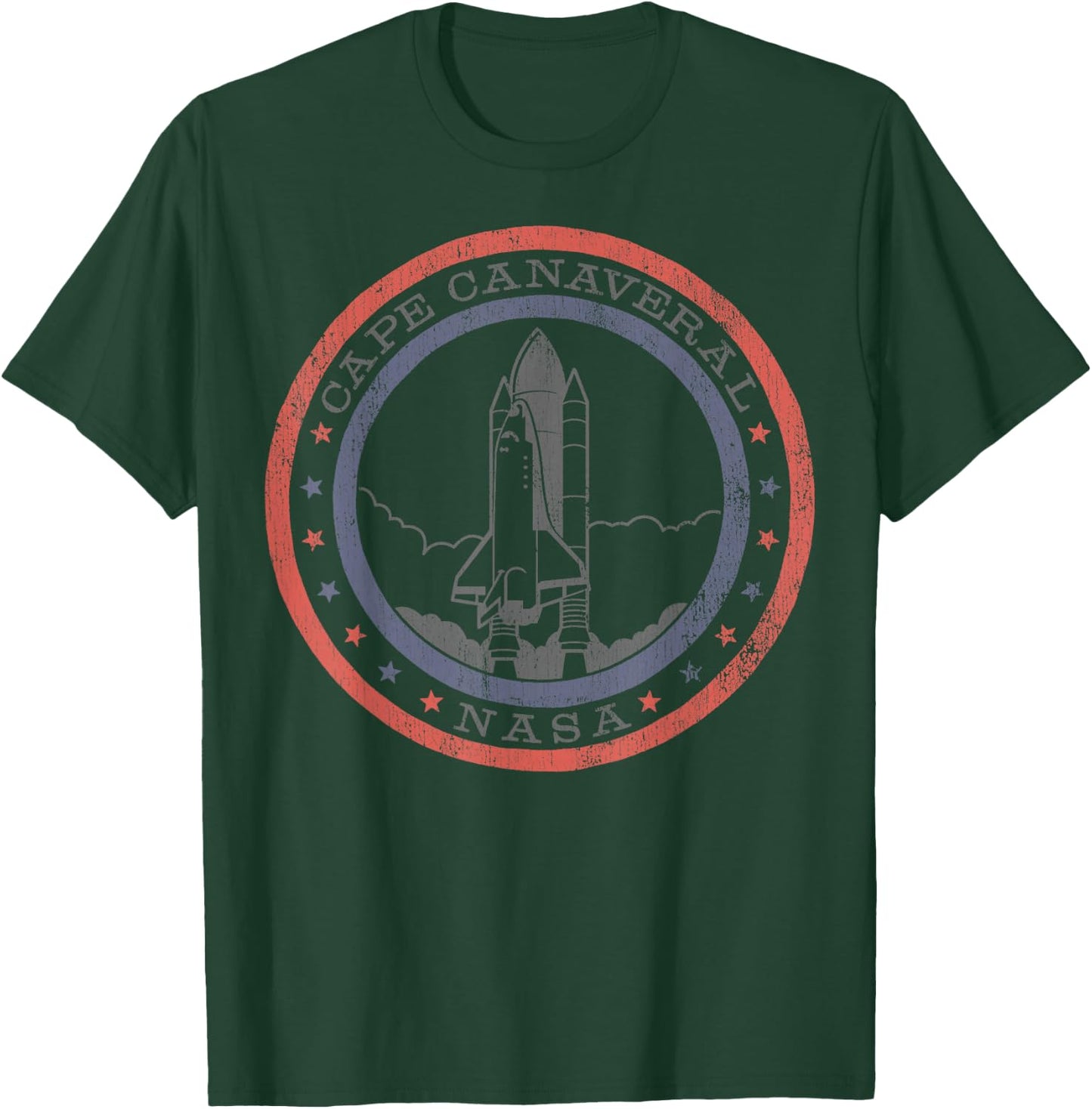 NASA Cape Canaveral Lift Off Red and Blue T-Shirt - T-Shirt | Forest