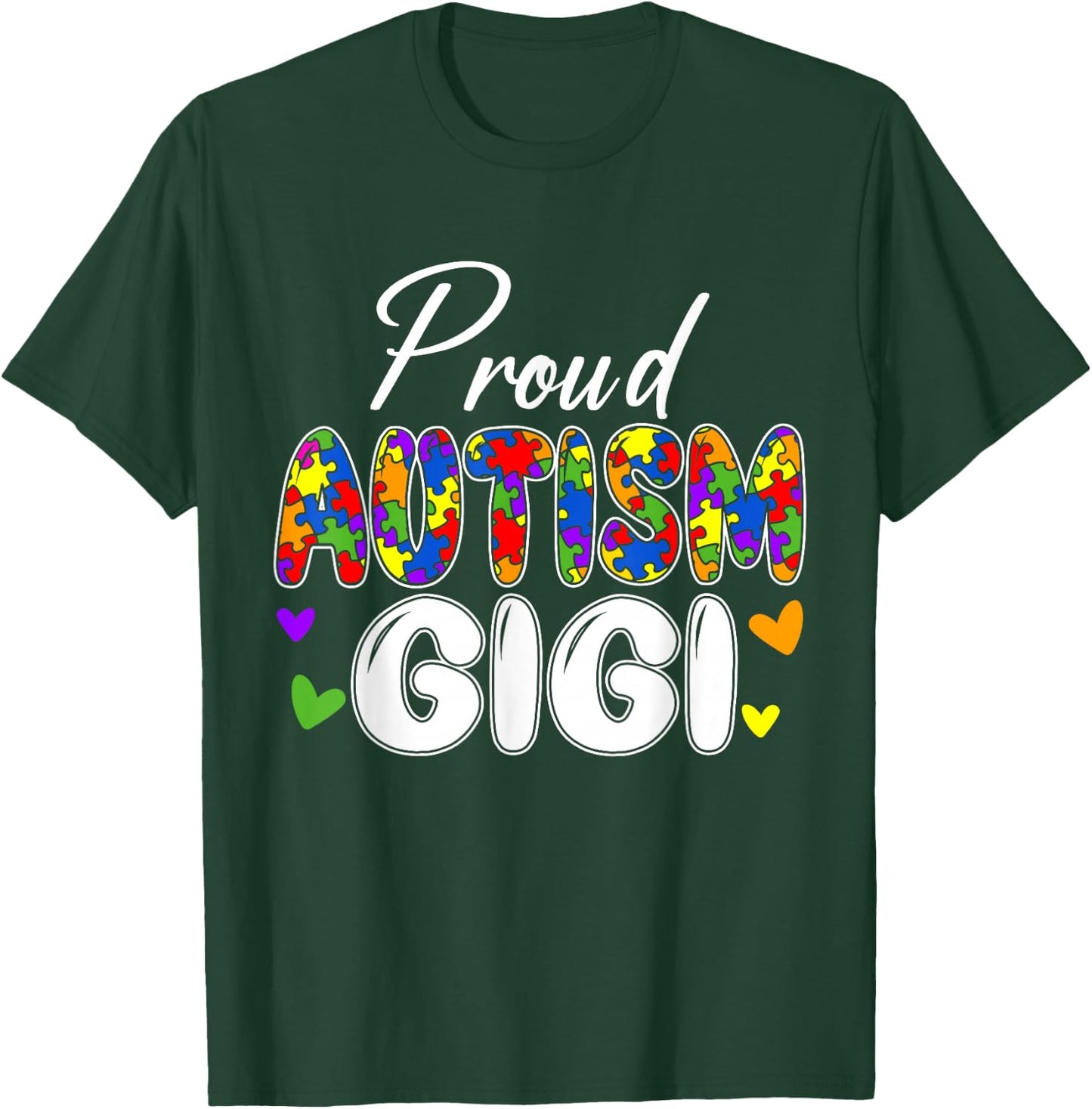 Proud Autism Gigi Grandma Matching Family Autism Awareness T-Shirt - T-Shirt | Forest