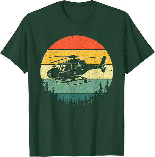 Cute Helicopter Art Women Aviator Helicopter Pilot T-Shirt - T-Shirt | Forest