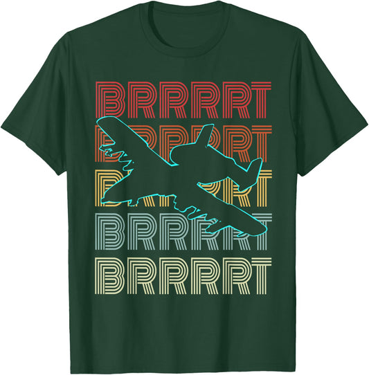 BRRRRT A-10 Warthog Shirt - Vintage Retro Style T-Shirt - T-Shirt | Forest