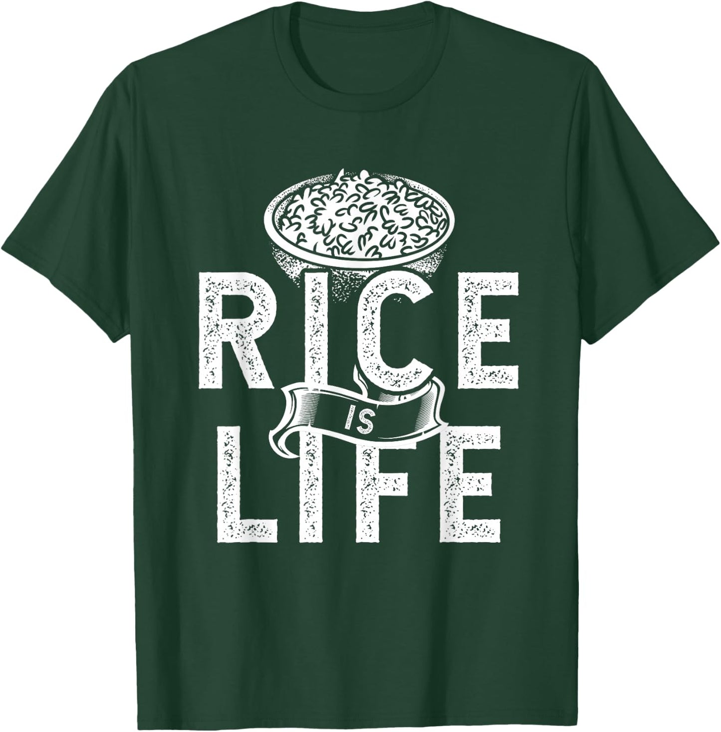 Cool Rice Is Life Art Men Women Asian Filipino Japanese Food T-Shirt - T-Shirt | Forest
