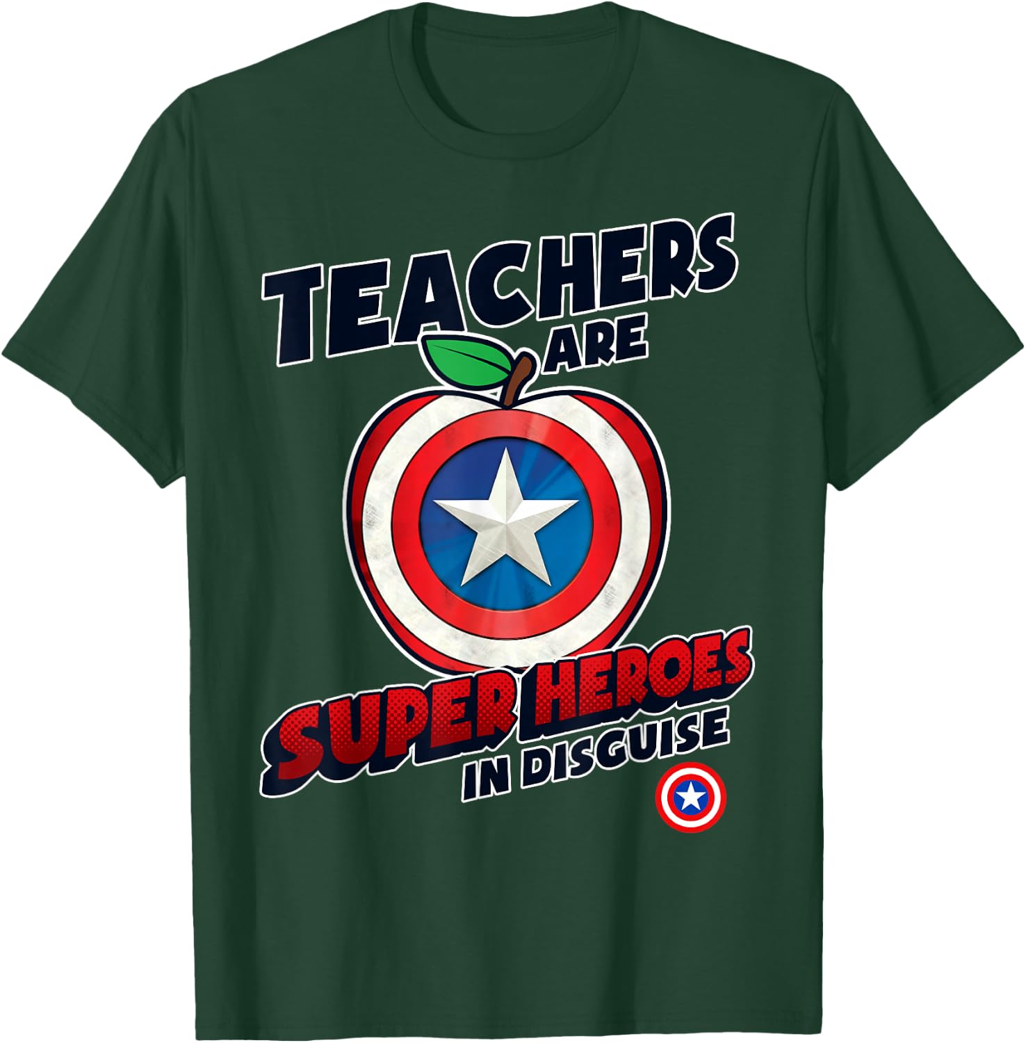 Marvel Teachers are Super Heroes in Disguise Captain America T-Shirt - T-Shirt | Forest