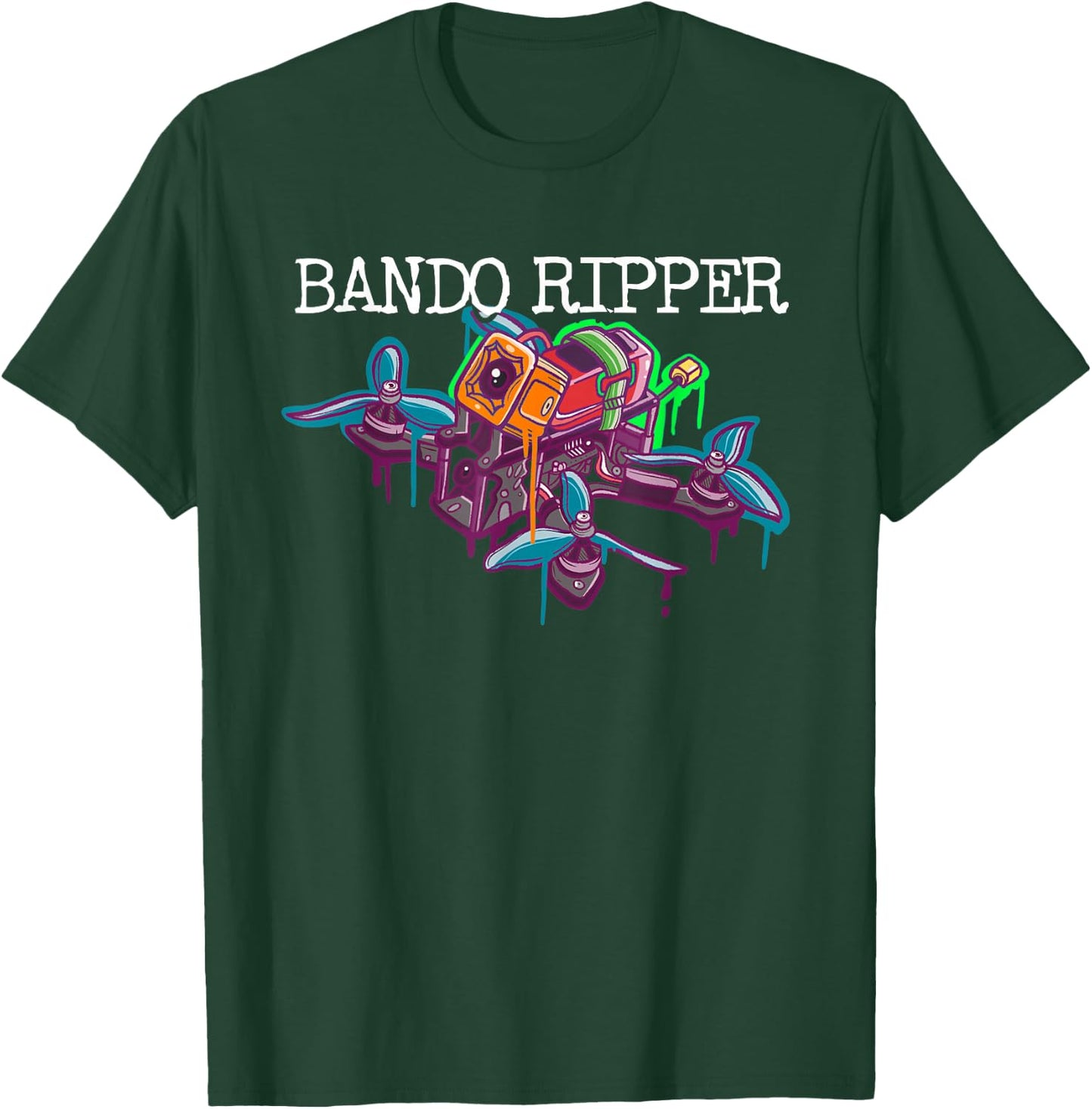 FPV Freestyle Pilot Bando Ripper RC Drone Copter Racing Kwad T-Shirt - T-Shirt | Forest
