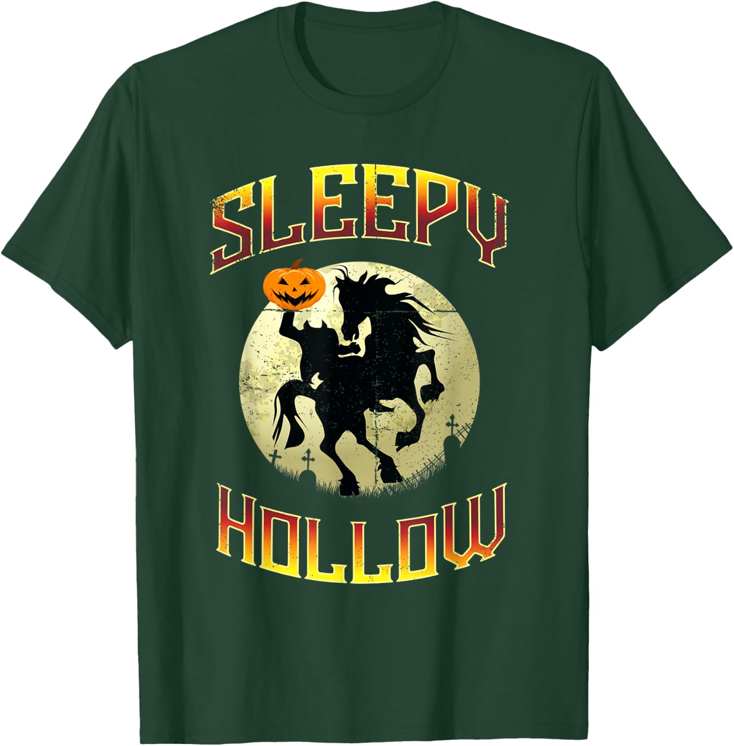 Legend of Headless Horsemen or Sleepy Hollow Halloween T-Shirt - T-Shirt | Forest