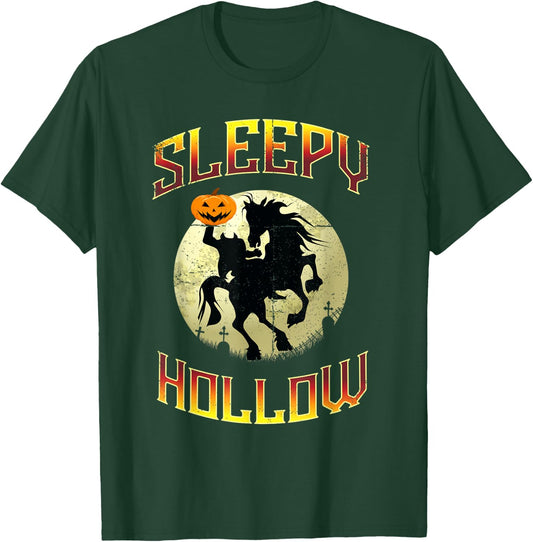 Legend of Headless Horsemen or Sleepy Hollow Halloween T-Shirt - T-Shirt | Forest