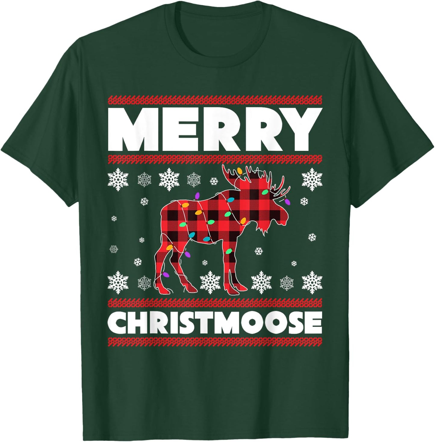 Merry Christmoose Christmas Moose Lover Xmas Holiday Gift T-Shirt - T-Shirt | Forest