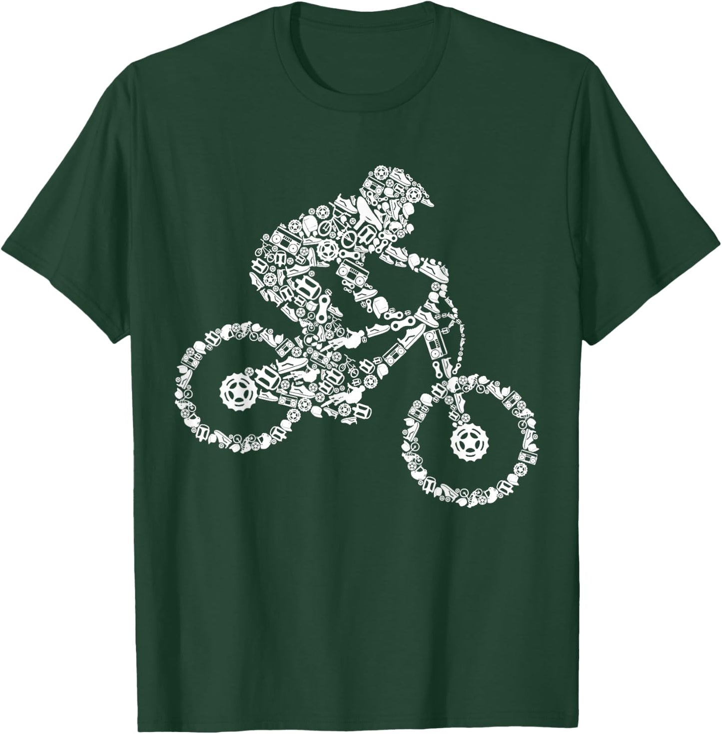 Downhill Mountain Bike Biker MTB Children Boys T-Shirt - T-Shirt | Forest