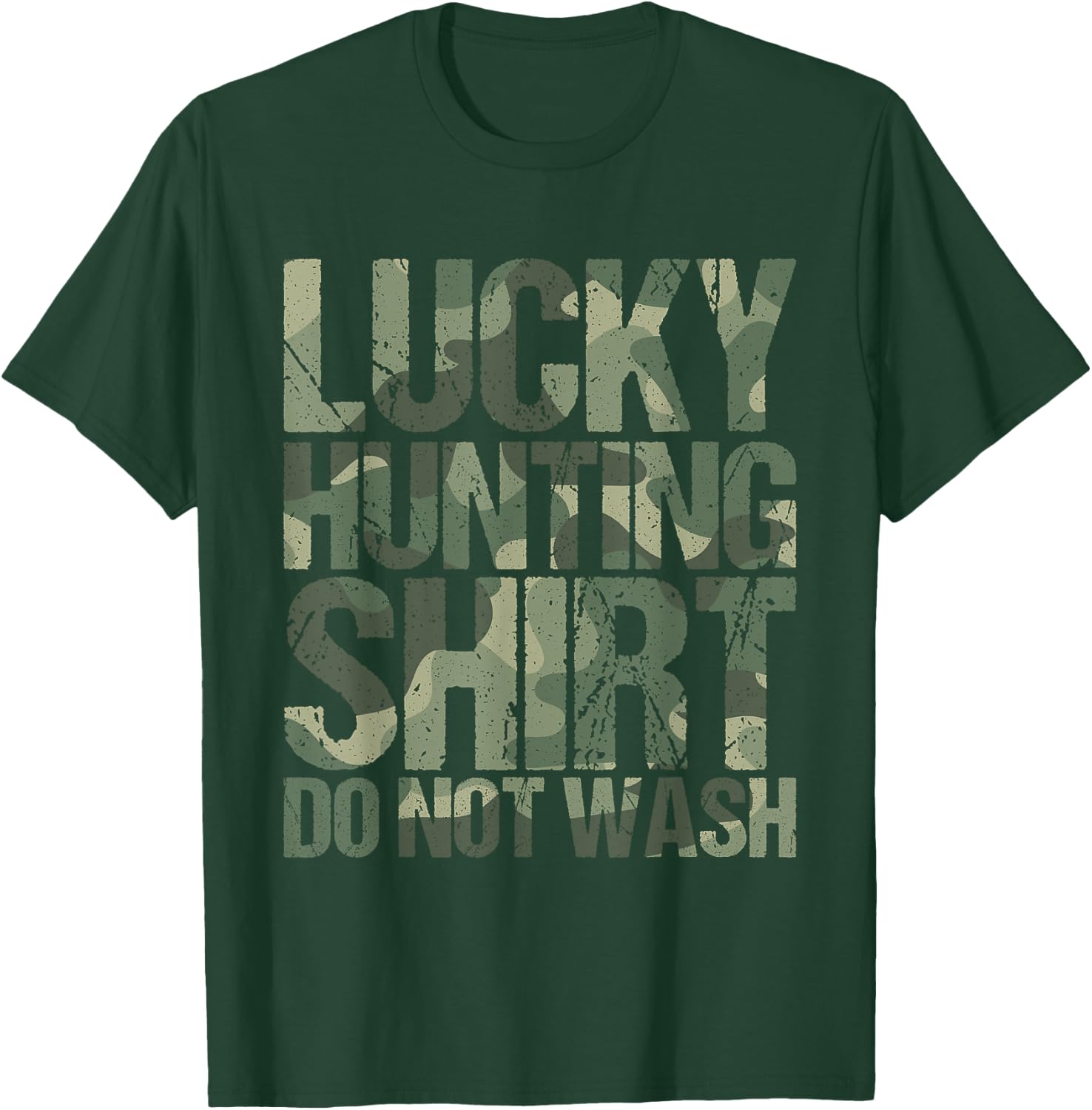 Hunter Deer Gift Funny Camouflage Lucky Huntig T-Shirt - T-Shirt | Forest