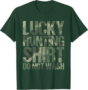 Hunter Deer Gift Funny Camouflage Lucky Huntig T-Shirt - T-Shirt | Forest