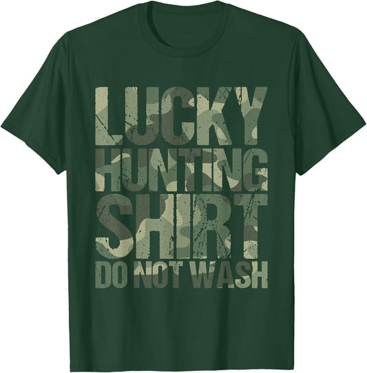 Hunter Deer Gift Funny Camouflage Lucky Huntig T-Shirt - T-Shirt | Forest