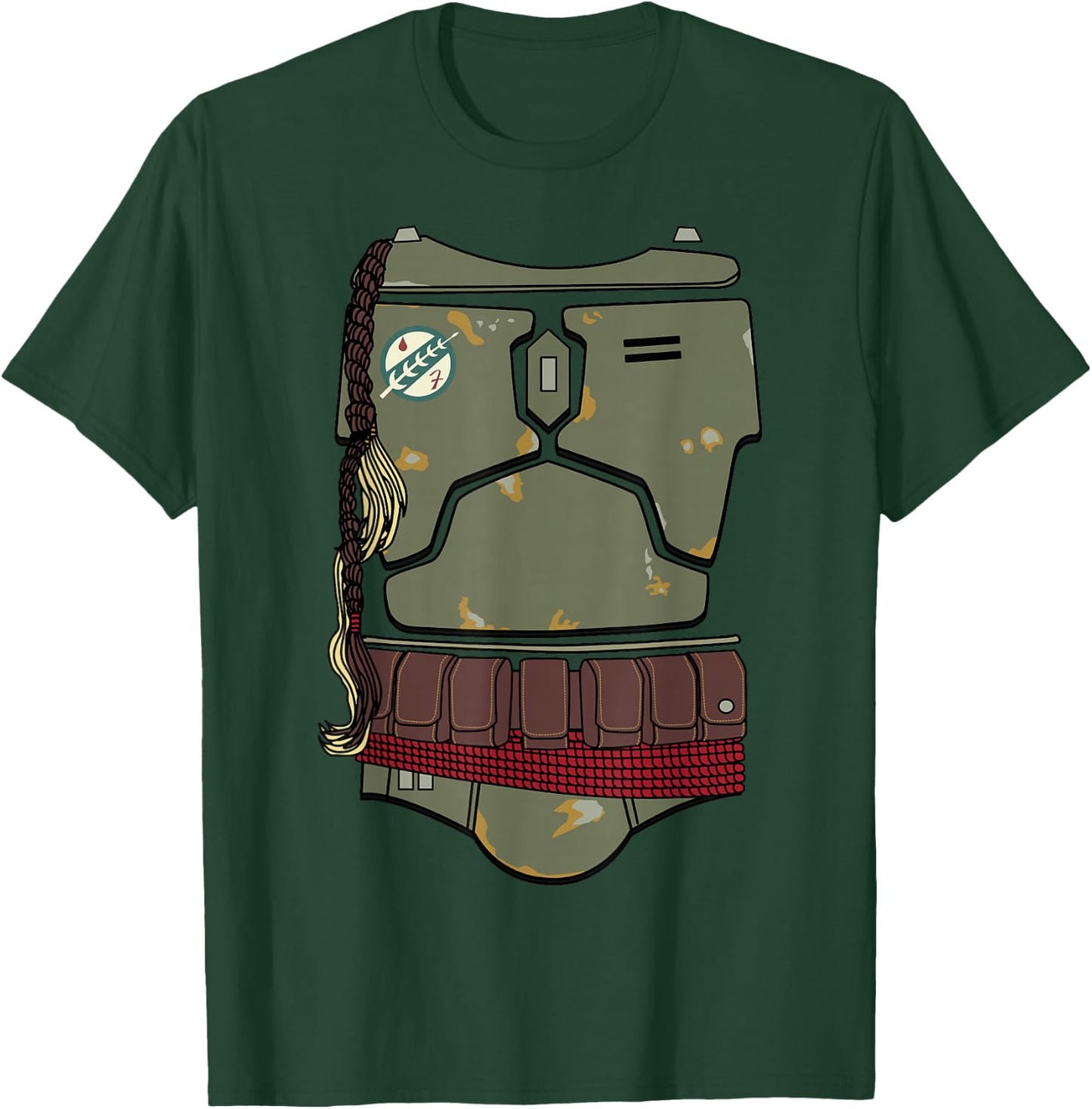 Star Wars Distressed Boba Fett Armor Halloween T-Shirt - T-Shirt | Forest