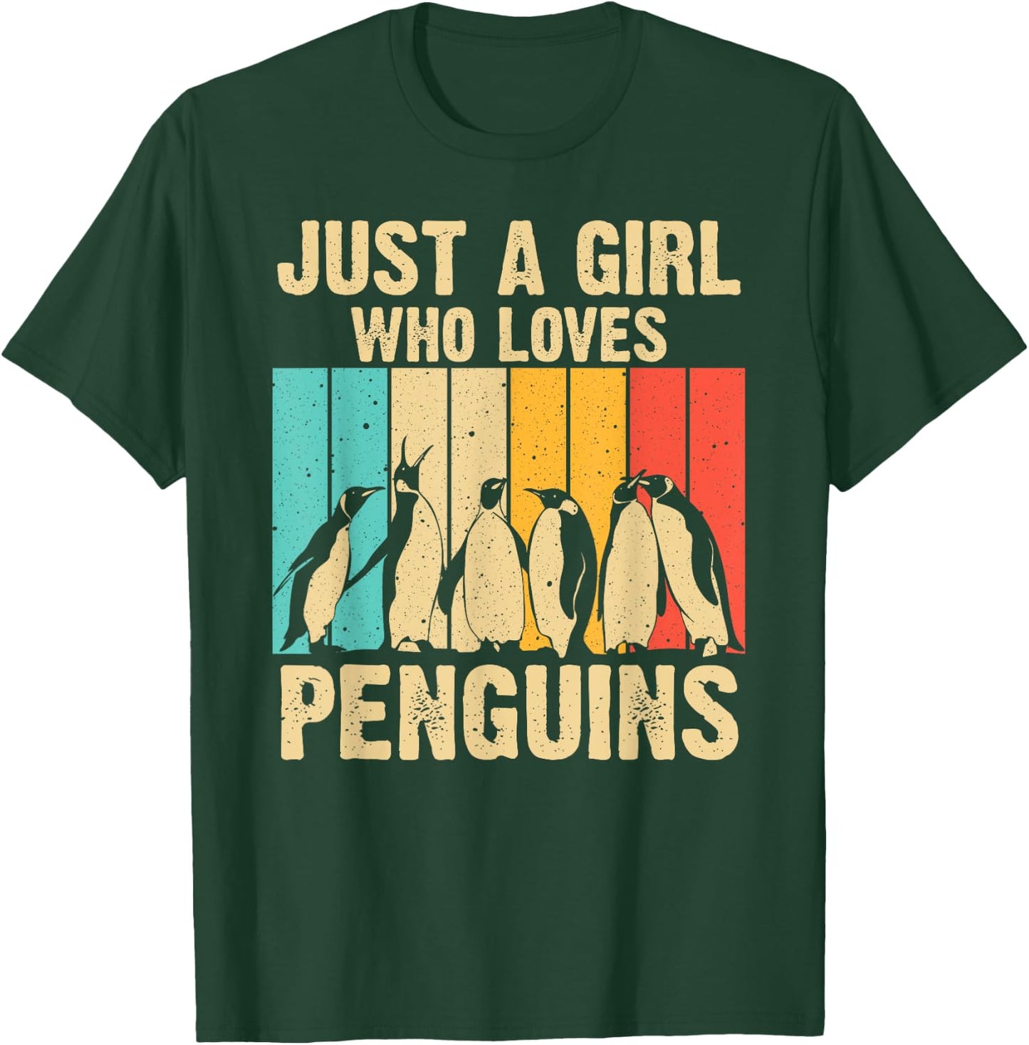 Cute Penguin Art Women Girls Kids Zoologist Penguin Lovers T-Shirt - T-Shirt | Forest