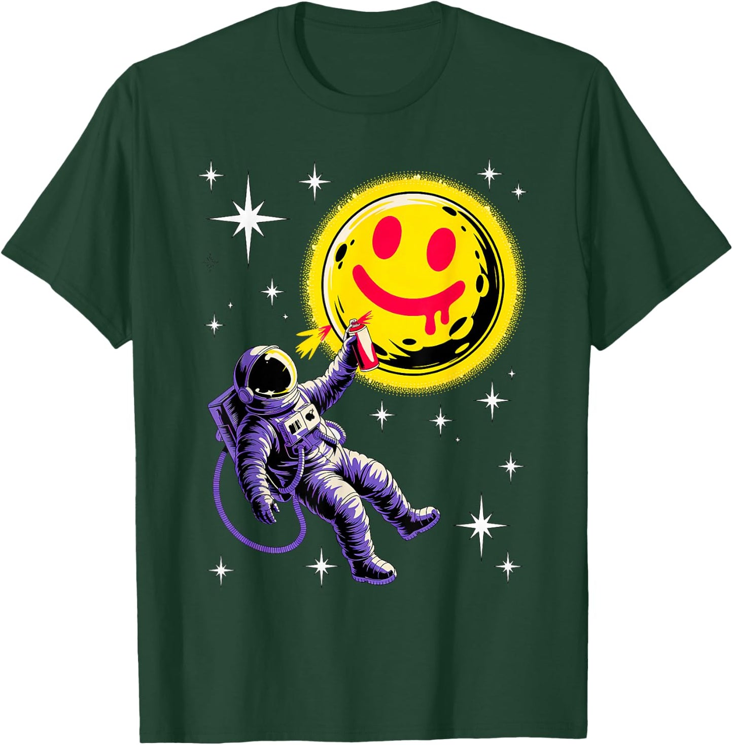 Graffiti Astronaut Spray Paint Street Art Drawing Artist T-Shirt - T-Shirt | Forest
