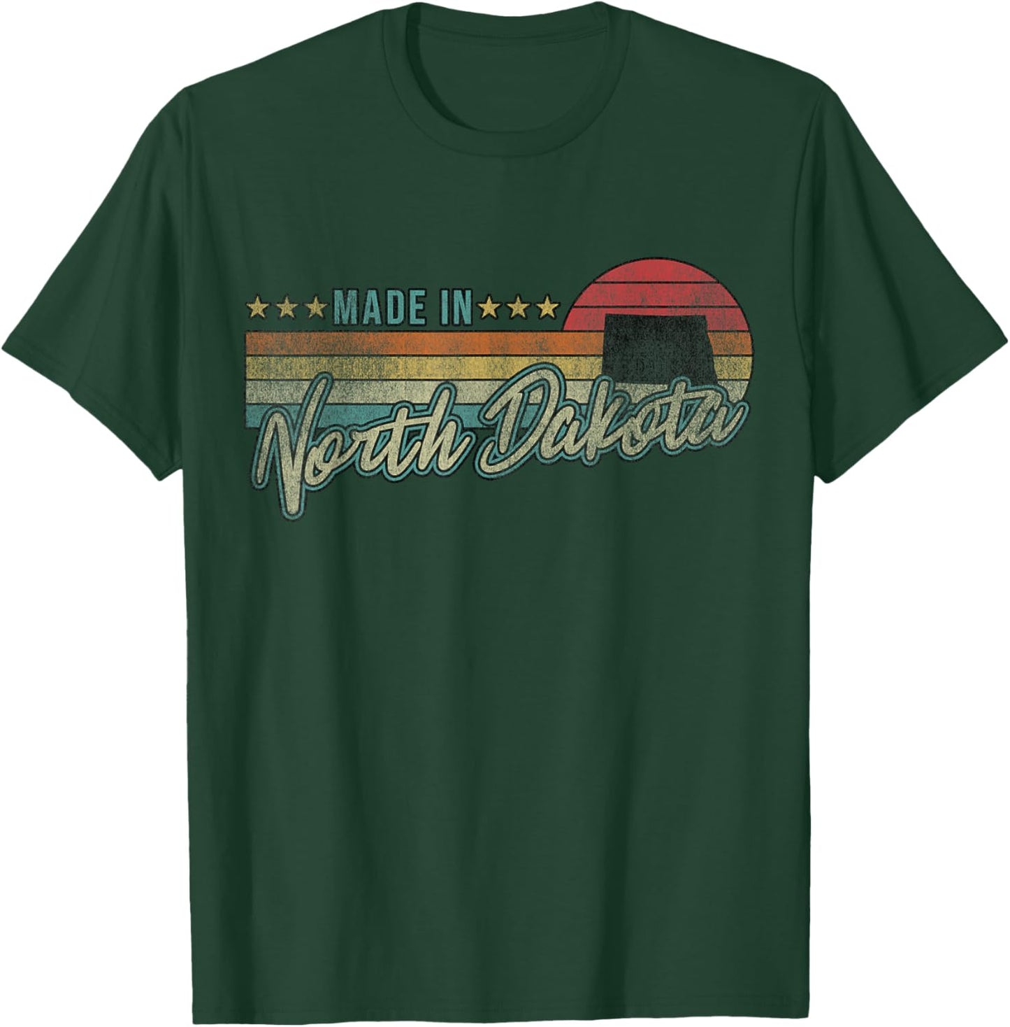 North Dakota State Vintage Proud Women Gift T-Shirt - T-Shirt | Forest