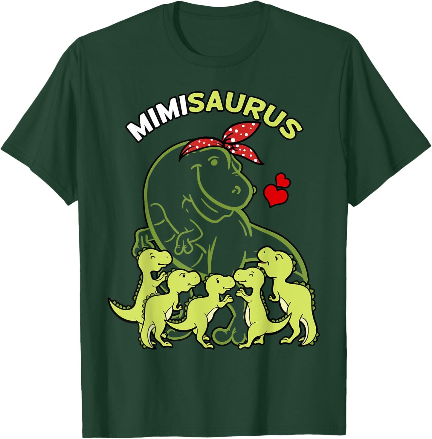 Mimisaurus Mimi 5 Kids Dinosaur Mother's Day T-Shirt - T-Shirt | Forest
