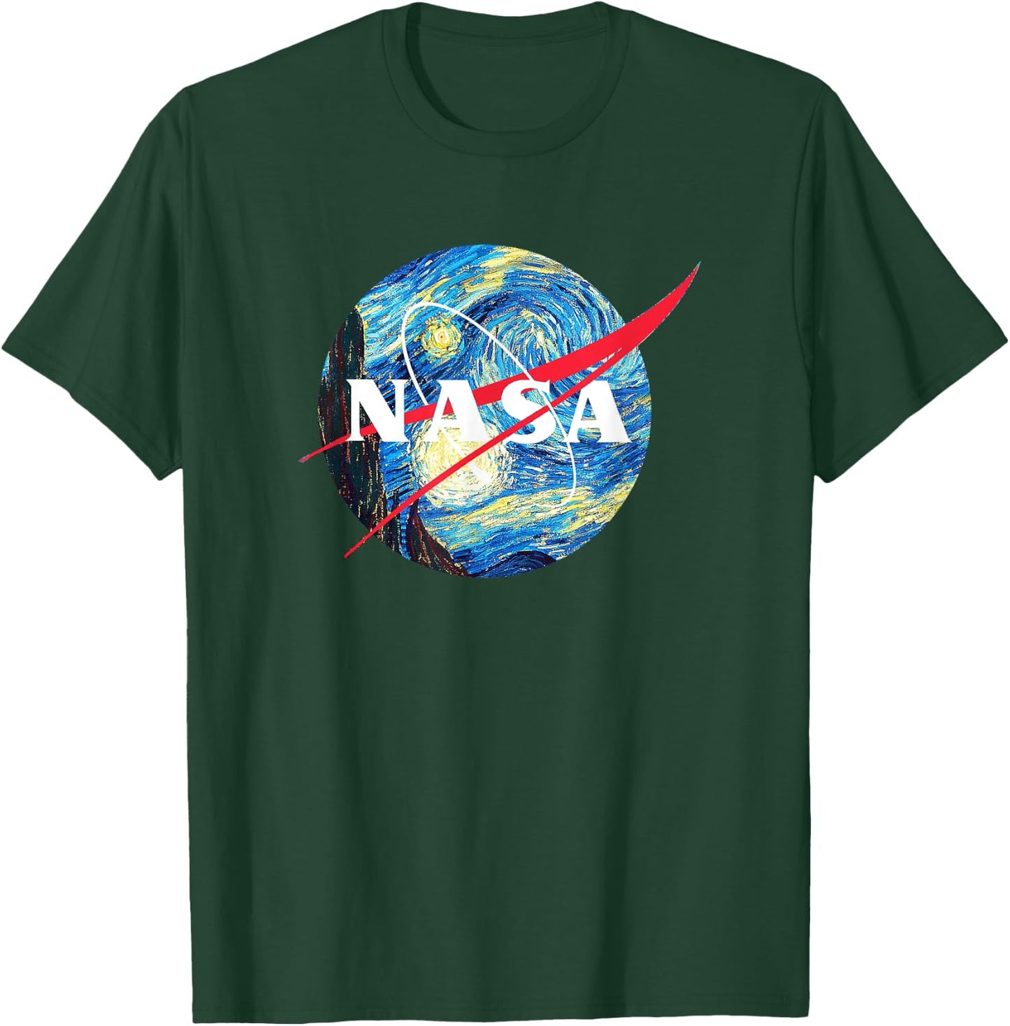 Funny Nerdy NASA Meatball Starry Night Space Science Teacher Women Girls Kids T-Shirt - T-Shirt | Forest