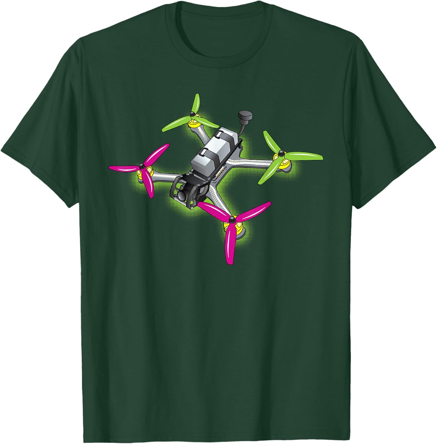 Freestyle FPV Racing Drone Pilot Acro Quadcopter Watermelon T-Shirt - T-Shirt | Forest