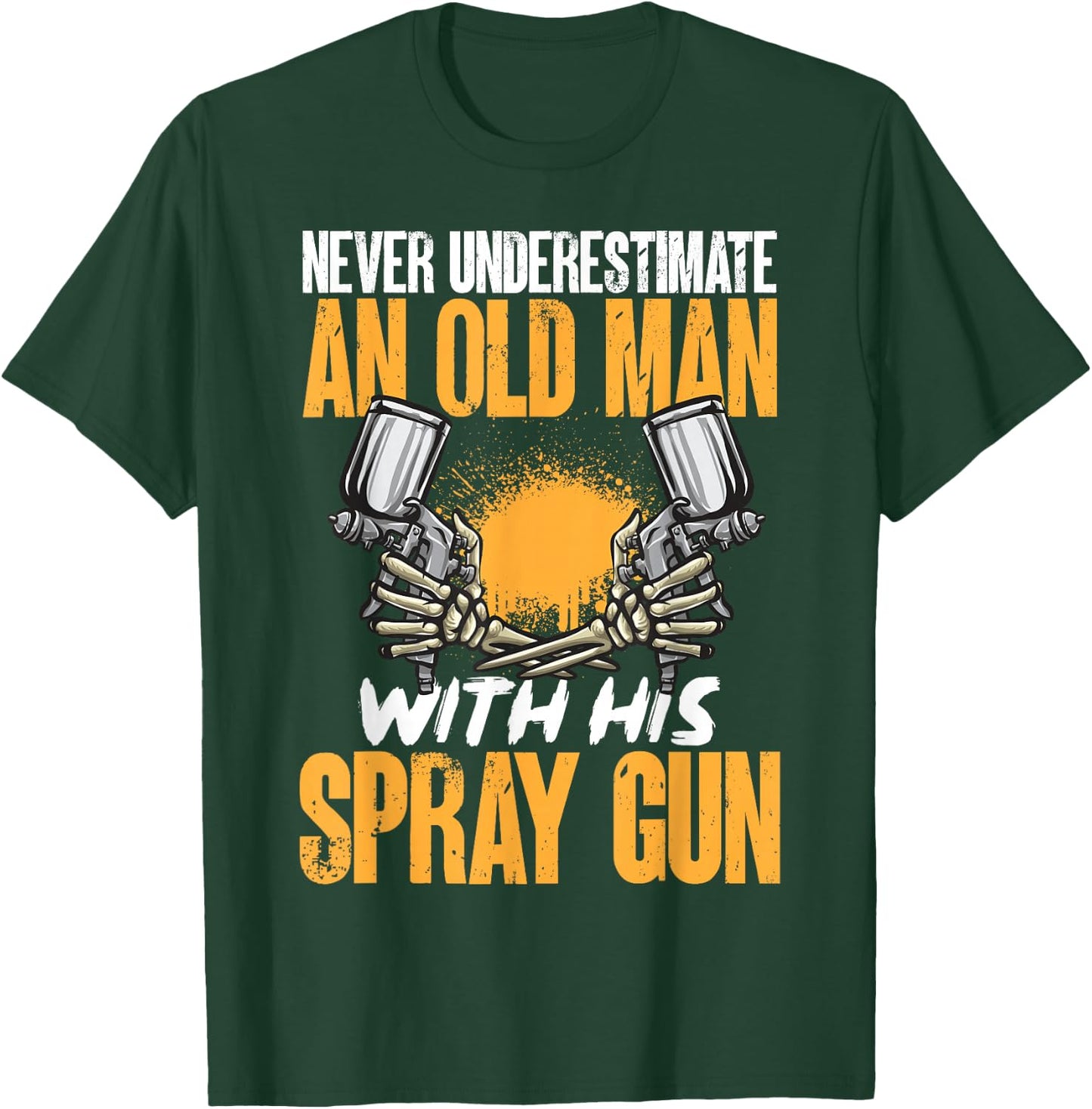 Auto Body Painter Spray Gun Automotive Car Painter T-Shirt - T-Shirt | Forest