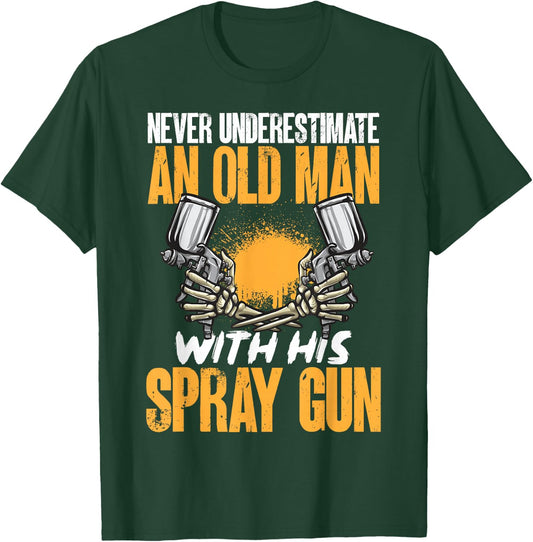 Auto Body Painter Spray Gun Automotive Car Painter T-Shirt - T-Shirt | Forest