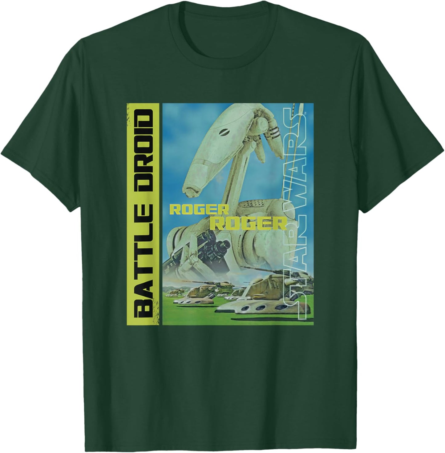 Star Wars Battle Droid Roger Roger T-Shirt - T-Shirt | Forest