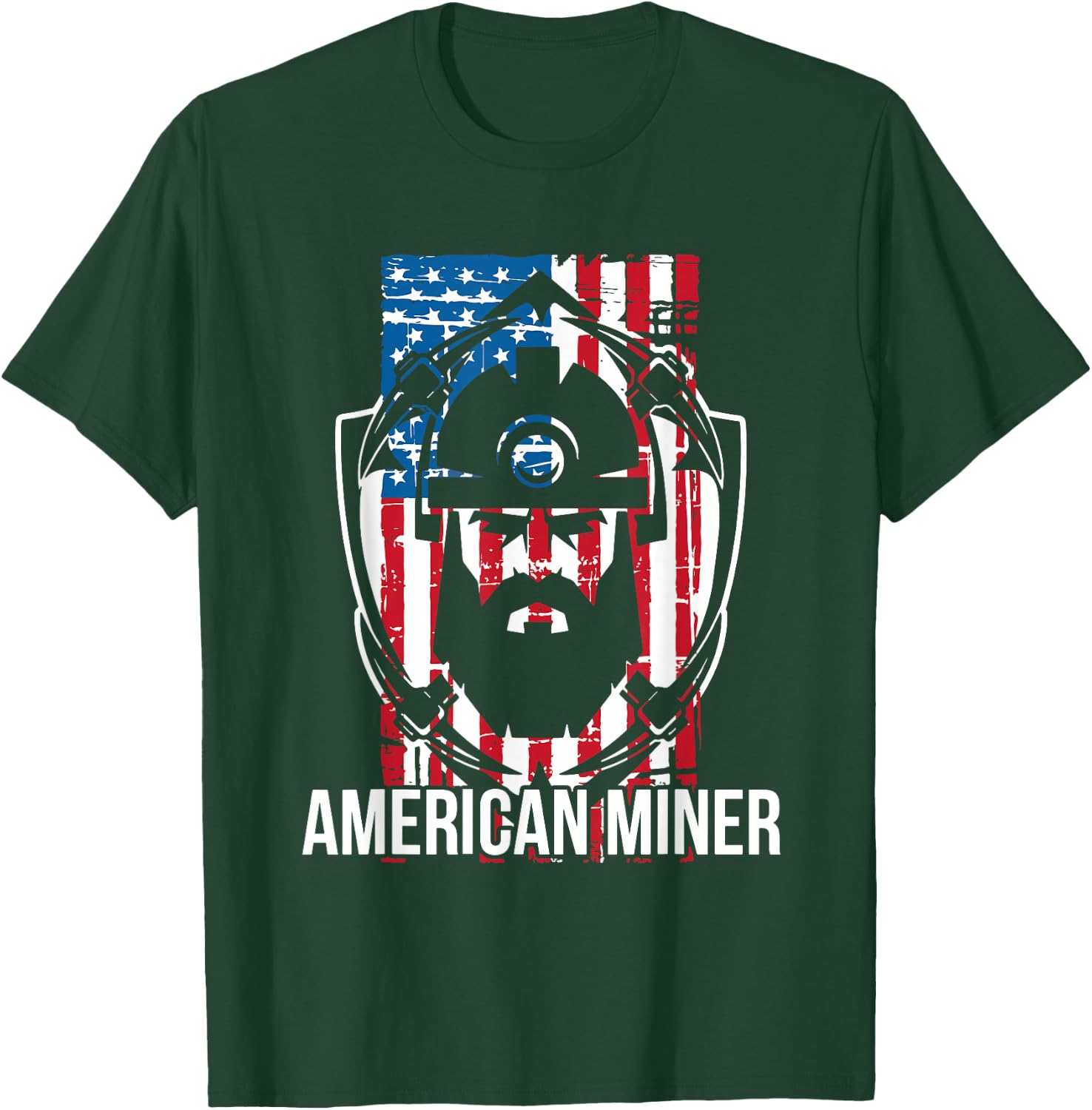 Underground Coal Miners Shirts | American Miner - Black, Small, Short Sleeve, Classic Fit, , Adult, Men, Miners, Laborers T-Shirt - T-Shirt | Forest