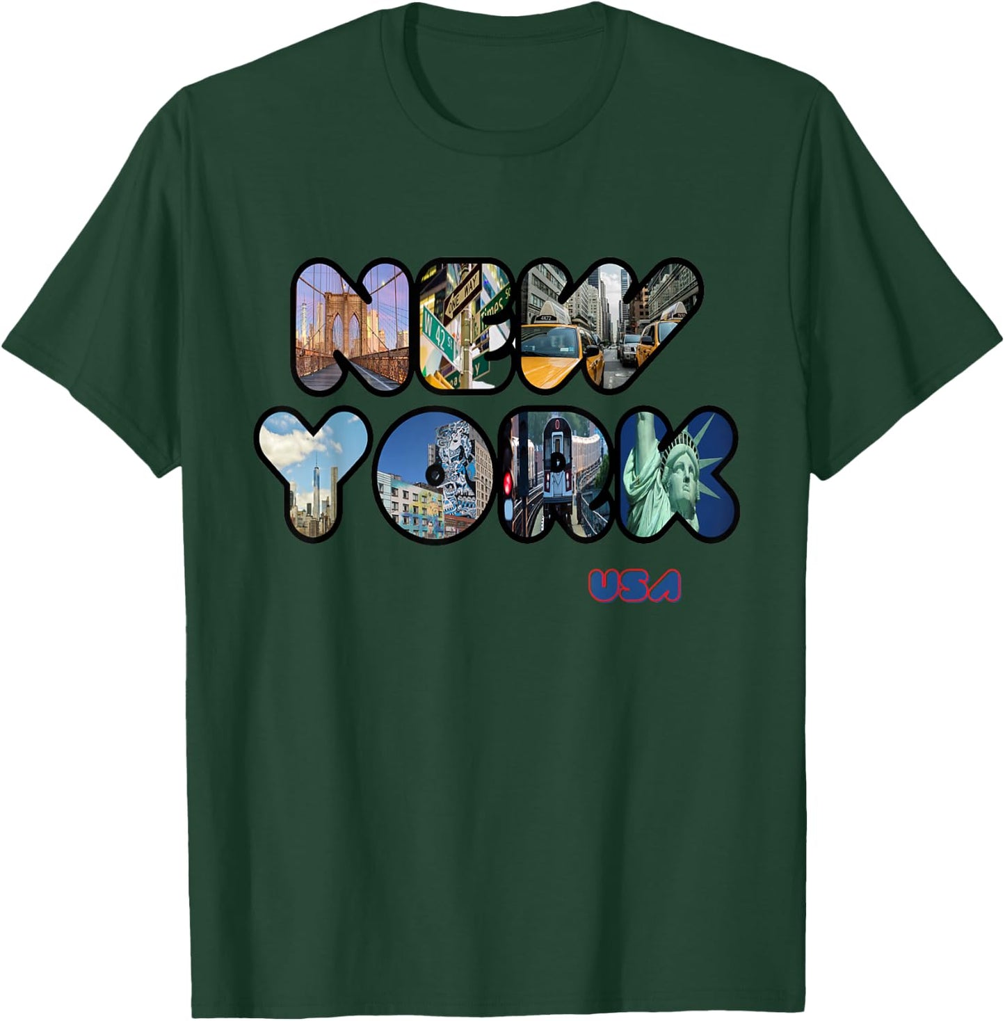 Statue of Liberty New York City NYC Skylines Souvenir T-Shirt - T-Shirt | Forest