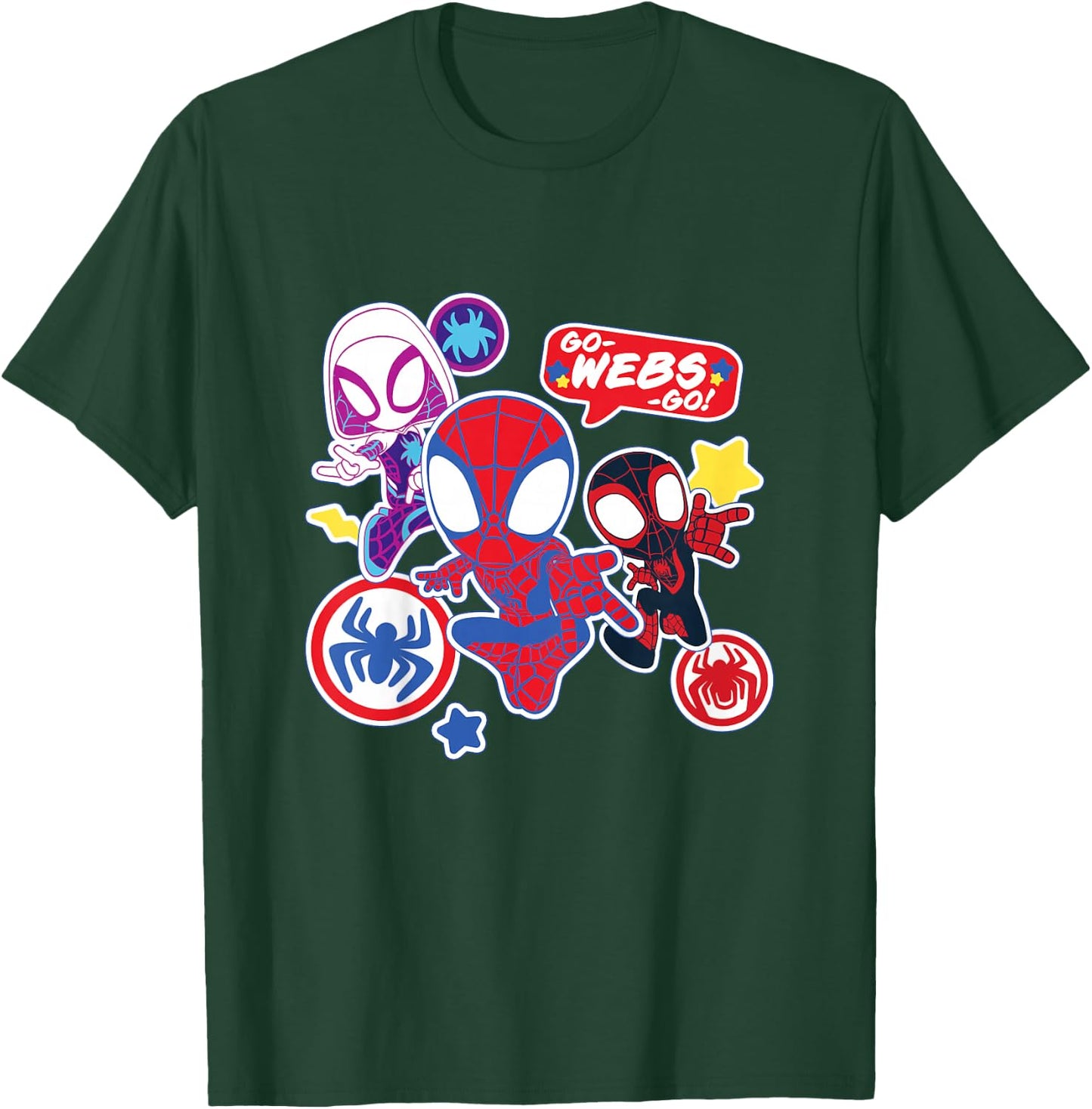 Kids Marvel Spidey and His Amazing Friends Go-Webs-Go Boys T-Shirt - T-Shirt | Forest