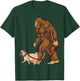 Bigfoot Dog Walk Pug Men Women Sasquatch Lover Gifts Funny T-Shirt - T-Shirt | Forest