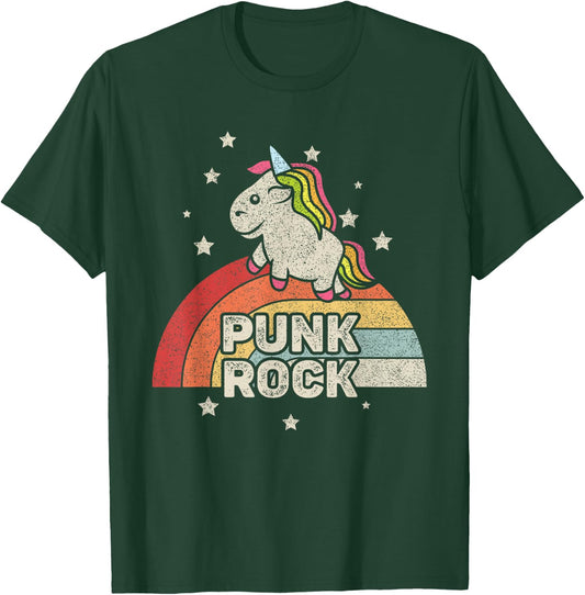 Retro Vintage Ironic Unicorn Punk Rock Music Festival Music T-Shirt - T-Shirt | Forest